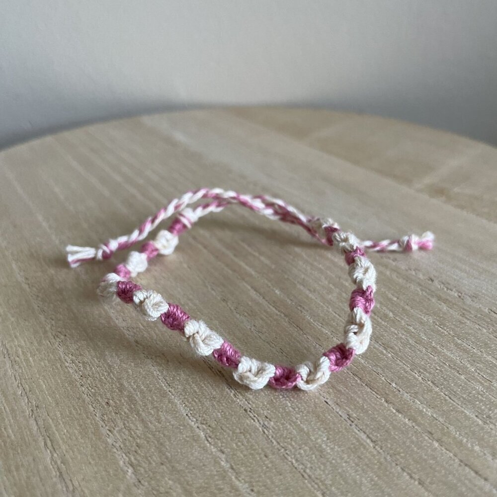 Buttercup Bracelet, anklet, trendy, comfortable, tie, embroidery thread, woven,